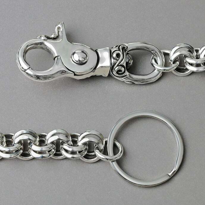 Binich（ビニッチ） シルバー925 スカル リング ウォレットチェーン