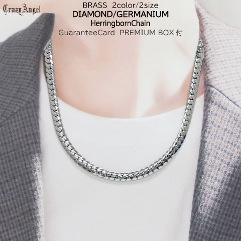 CrazyAngel 喜平ネックレス メンズ チェーン ゲルマニウム 50cm 60cm