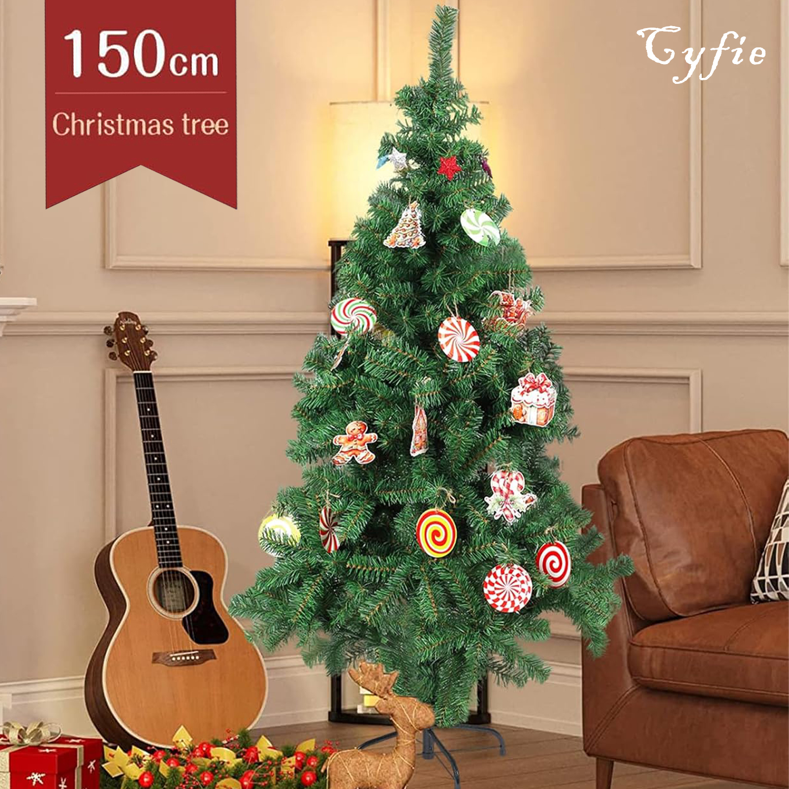 3-5日限定10倍P付] クリスマスツリー 150cm ツリー オーナメント 枝数