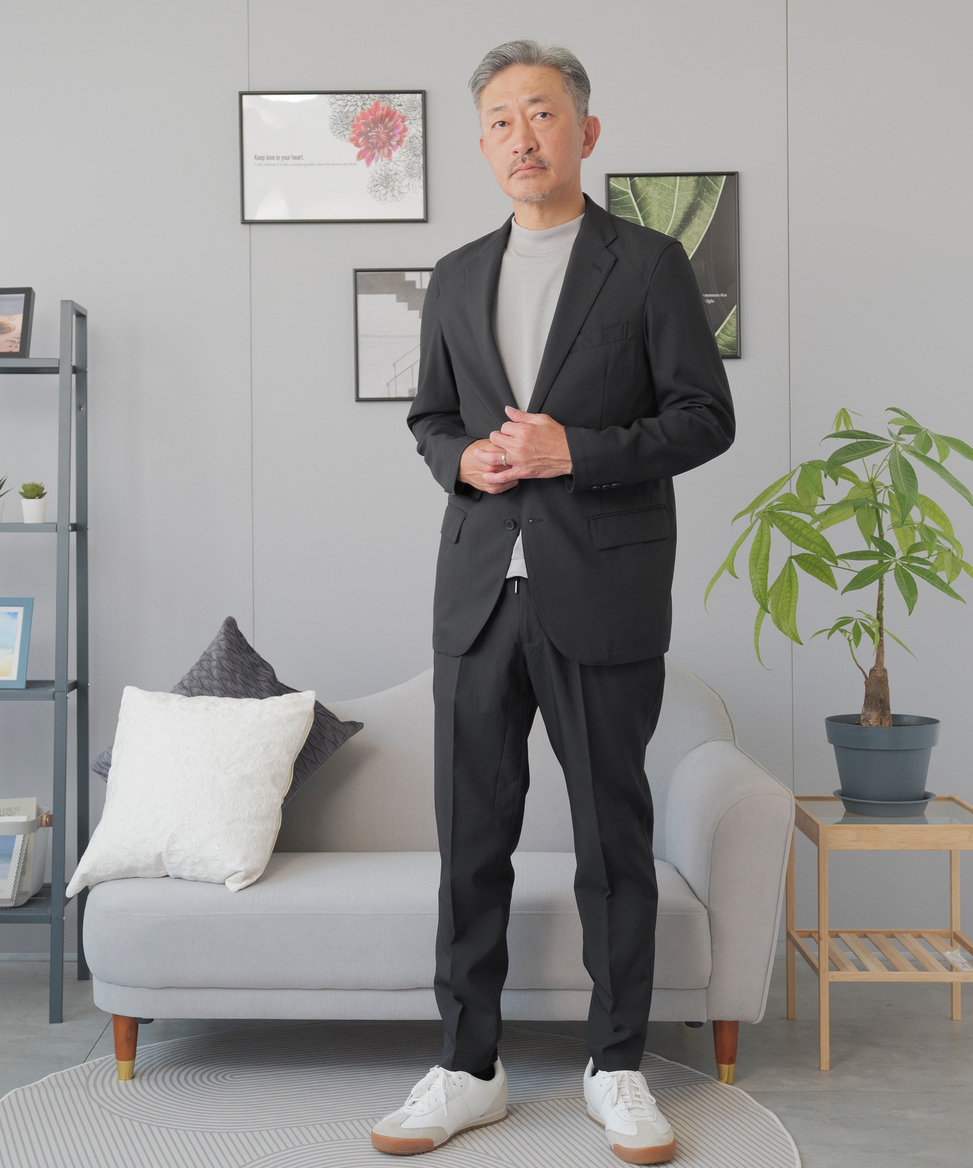 AWC セットアップ メンズ スーツ カジュアルスーツ ジャケット