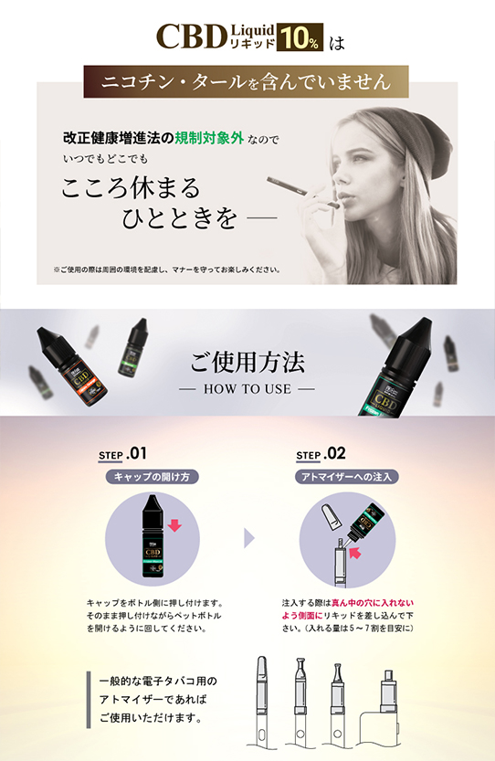 CANNACREATE CBDリキッド VAPE 10％ CBD1500mg 高純度 容量 15ml