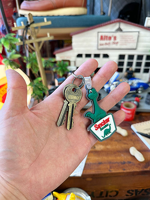 シンクレア ラバーキーホルダー アドバタイジング □ アメリカン雑貨