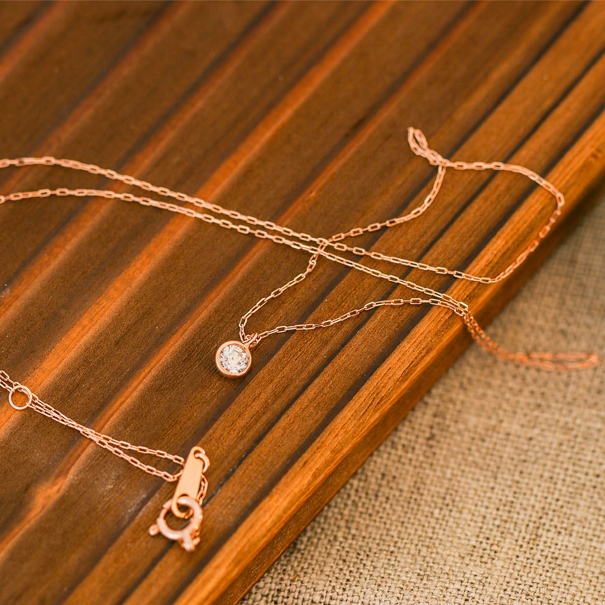 cococaru（ココカル） ネックレス k10 一粒 ダイヤモンド 選べる