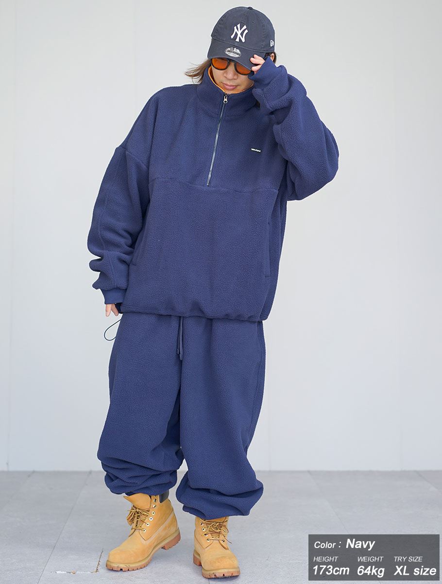 DOPE（ドープ） オーバーサイズ スタンドカラー フリース セットアップ