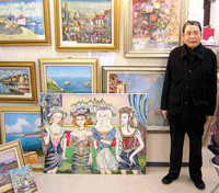 絵画 油絵 小澤勇寿郎 作 パリの女 6号サイズ インテリア 定価120000円