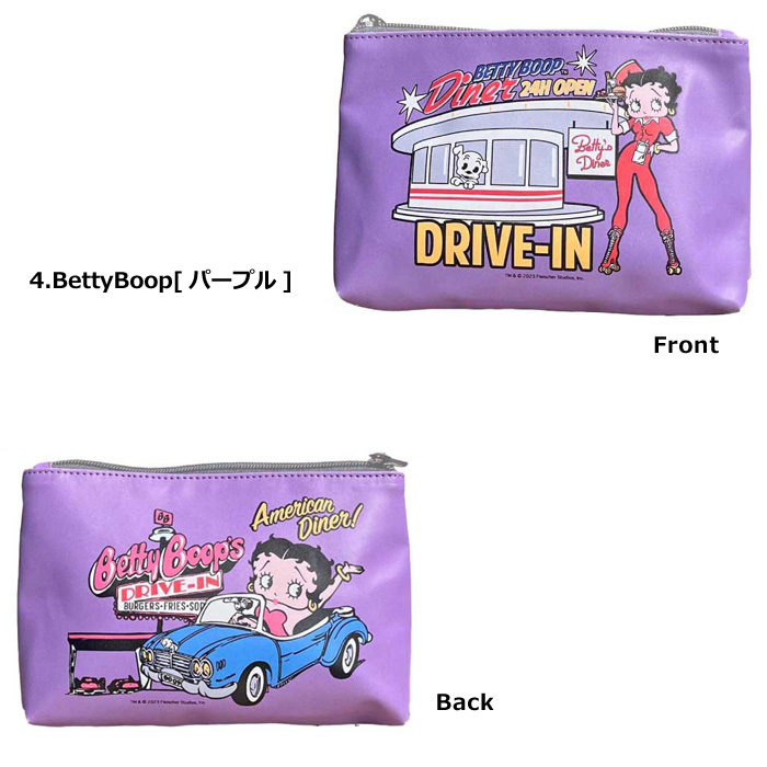 ポーチ ペンケース フラットポーチ 小物入れ 通帳入れ ベティちゃん