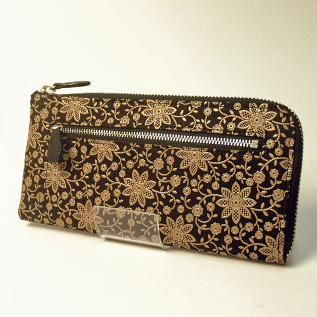 印傳屋（INDEN-YA） 印伝財布 長財布 レディース L字ファスナー