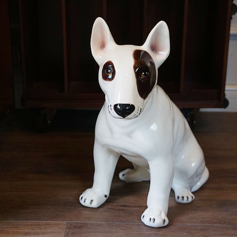 犬の置物 陶犬 陶器製 送料無料 輸入雑貨 玄関 オブジェ おしゃれ
