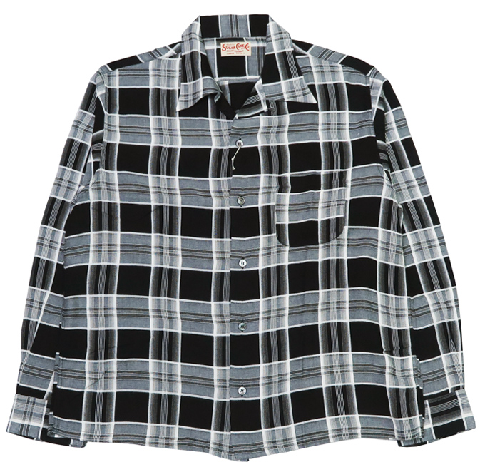 SUGAR CANE シュガーケーン 長袖 レーヨン ドビーチェック オープン