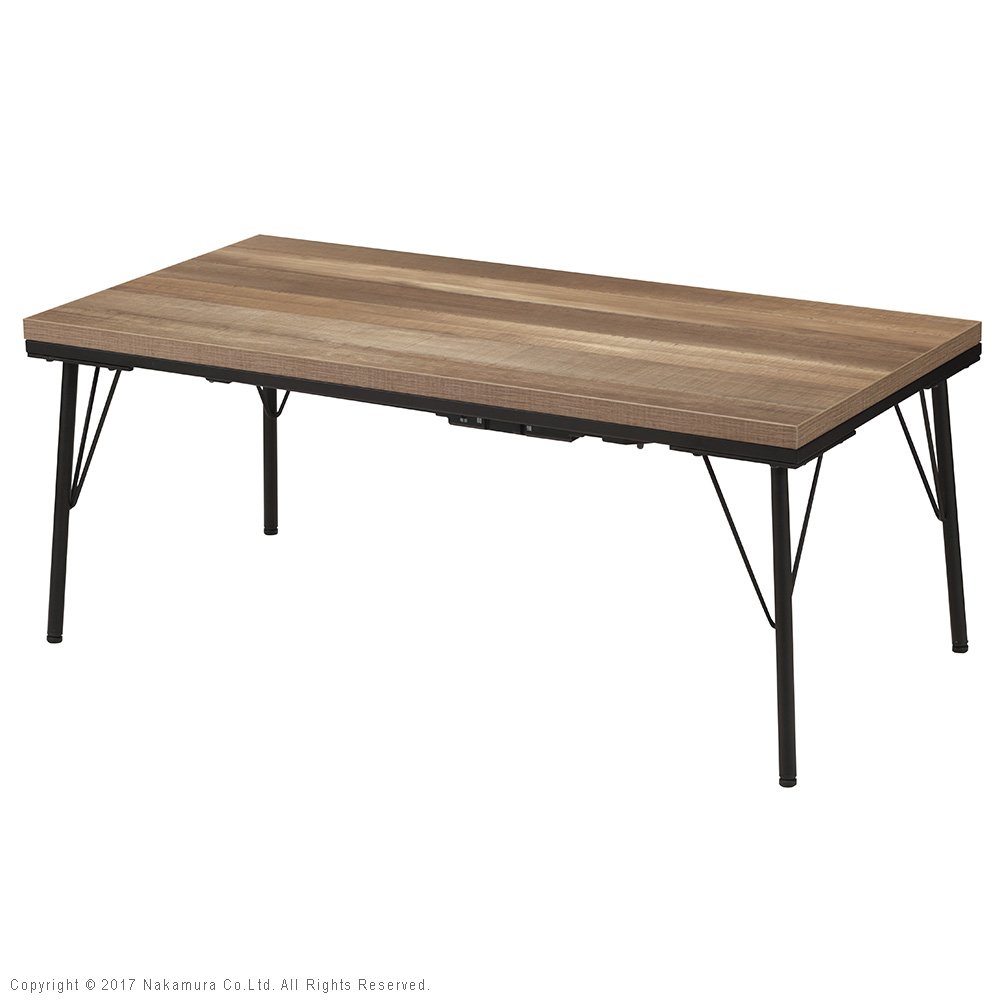 こたつ テーブル ロータイプ 一人用 長方形 おしゃれ 古材風アイアン