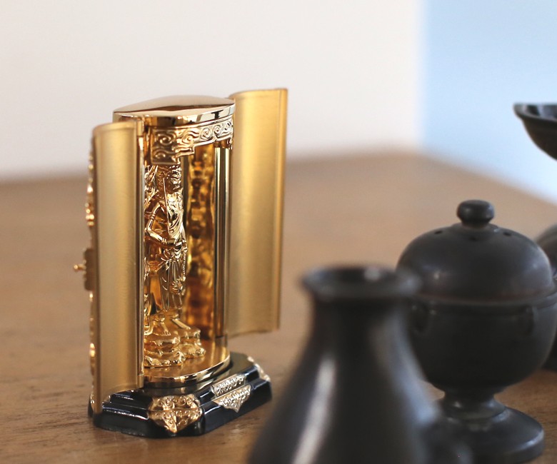 仏像 不動明王 厨子 9.7cm