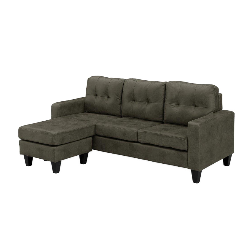 ソファー カウチソファー 185幅 レザーファブリック スツール付き 3人