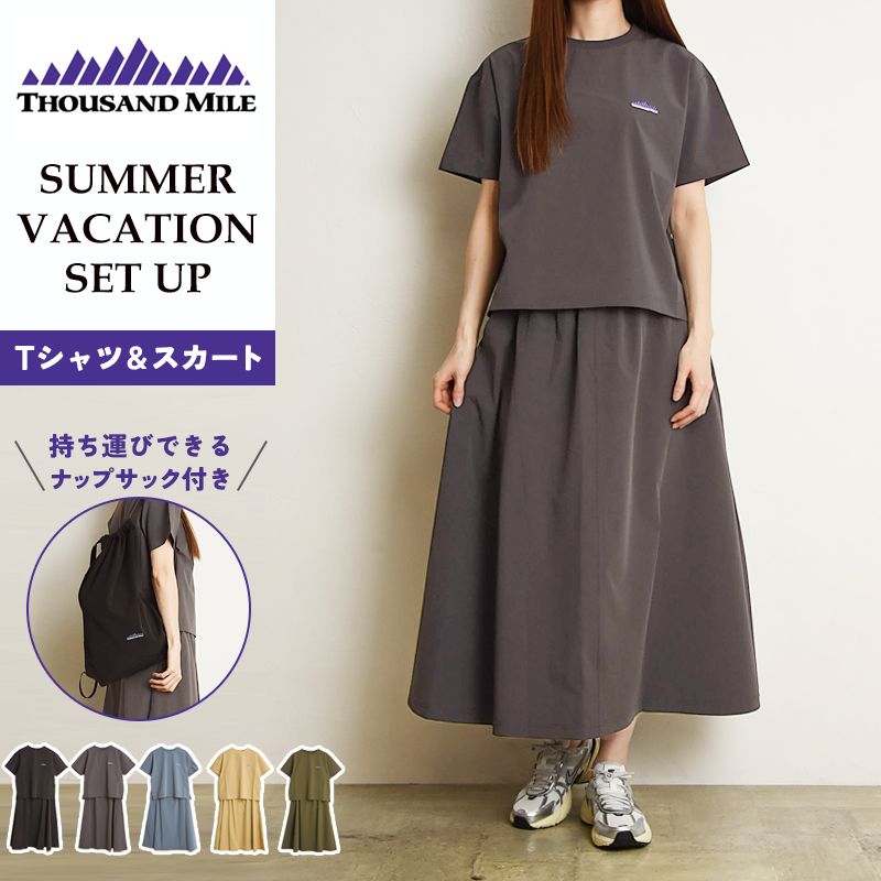 THOUSAND MILE（サウザンドマイル） セットアップ レディース 半袖T