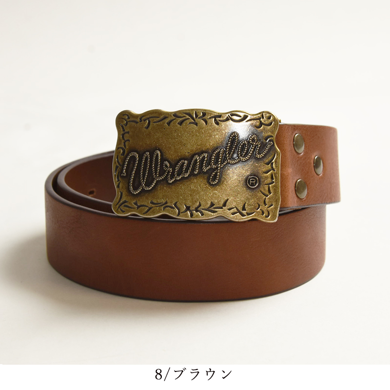 Wrangler/ラングラー カウボーイ レザーベルト メンズ 男性 紳士 牛革