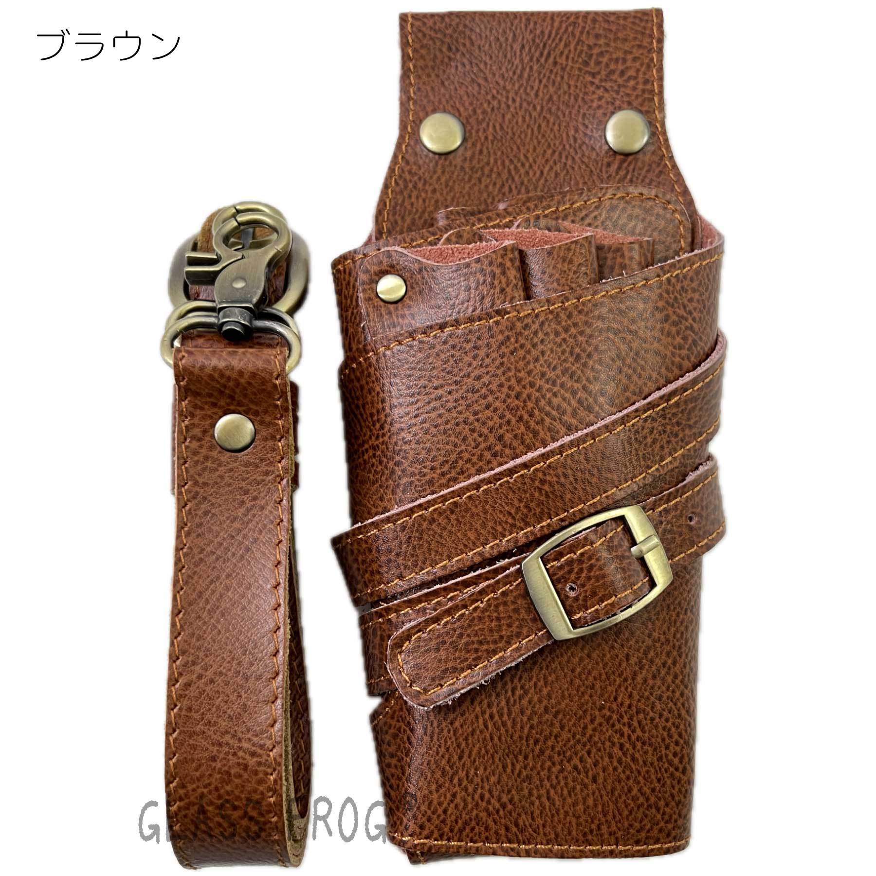 春の新生活応援 10％オフ 本革シザーケース スリムタイプ 本革ベルト