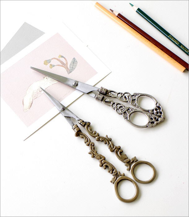 はさみ ハサミ おしゃれ アンティーク シザー オブジェ 置物 ゴールド