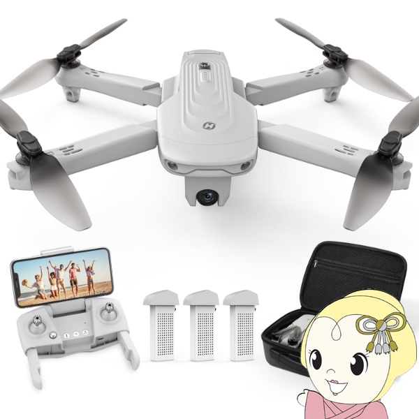 HOLY STONE ドローン GPS搭載 折り畳み式 4Kカメラ付 グレー HS175 高