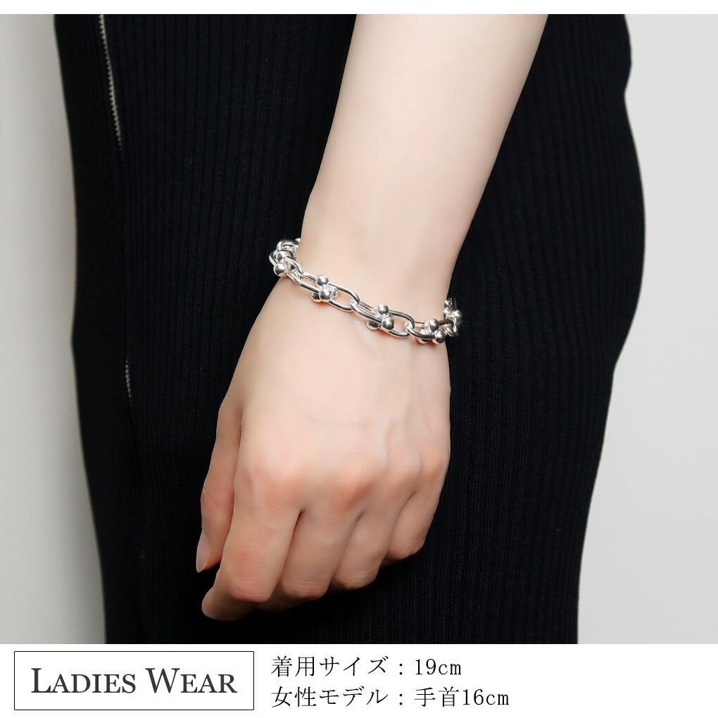 シルバー925 リンクチェーン ブレスレット シルバー 17〜21cm シンプル