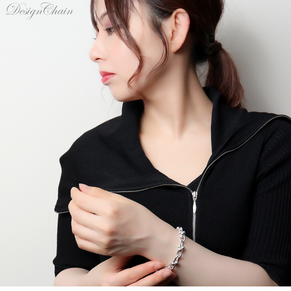 シルバー925 リンクチェーン ブレスレット シルバー 17〜21cm シンプル