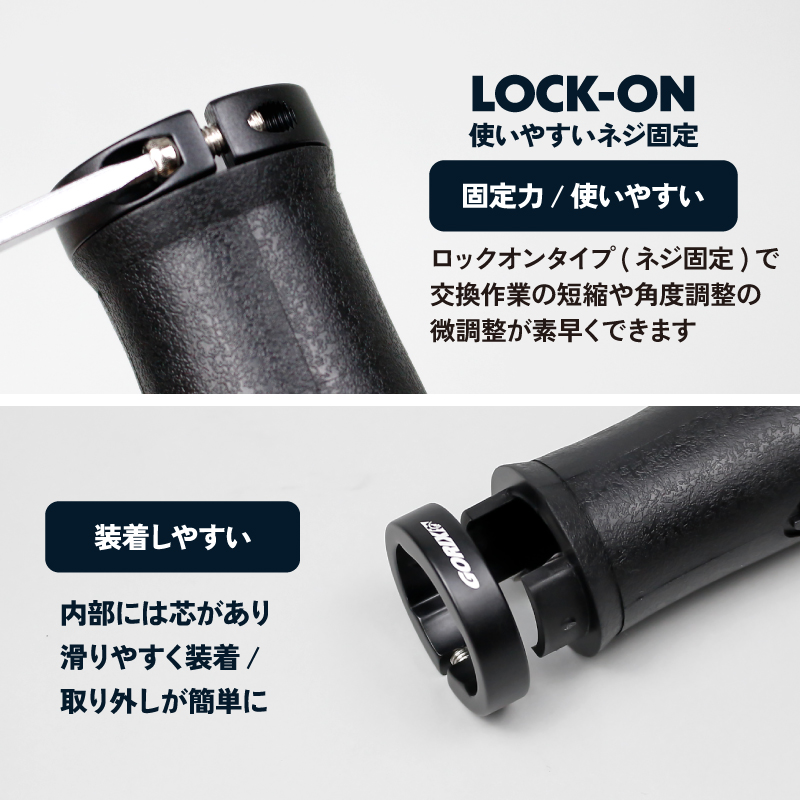 GORIX 自転車グリップ 丸グリップ [プチフレア/ソフト/130mm] ハンドル