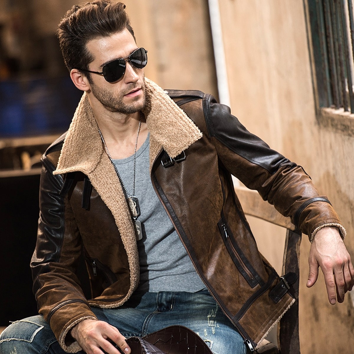 送料無料!】全9サイズ メンズ ダブルフェイスファービンテージピッグ