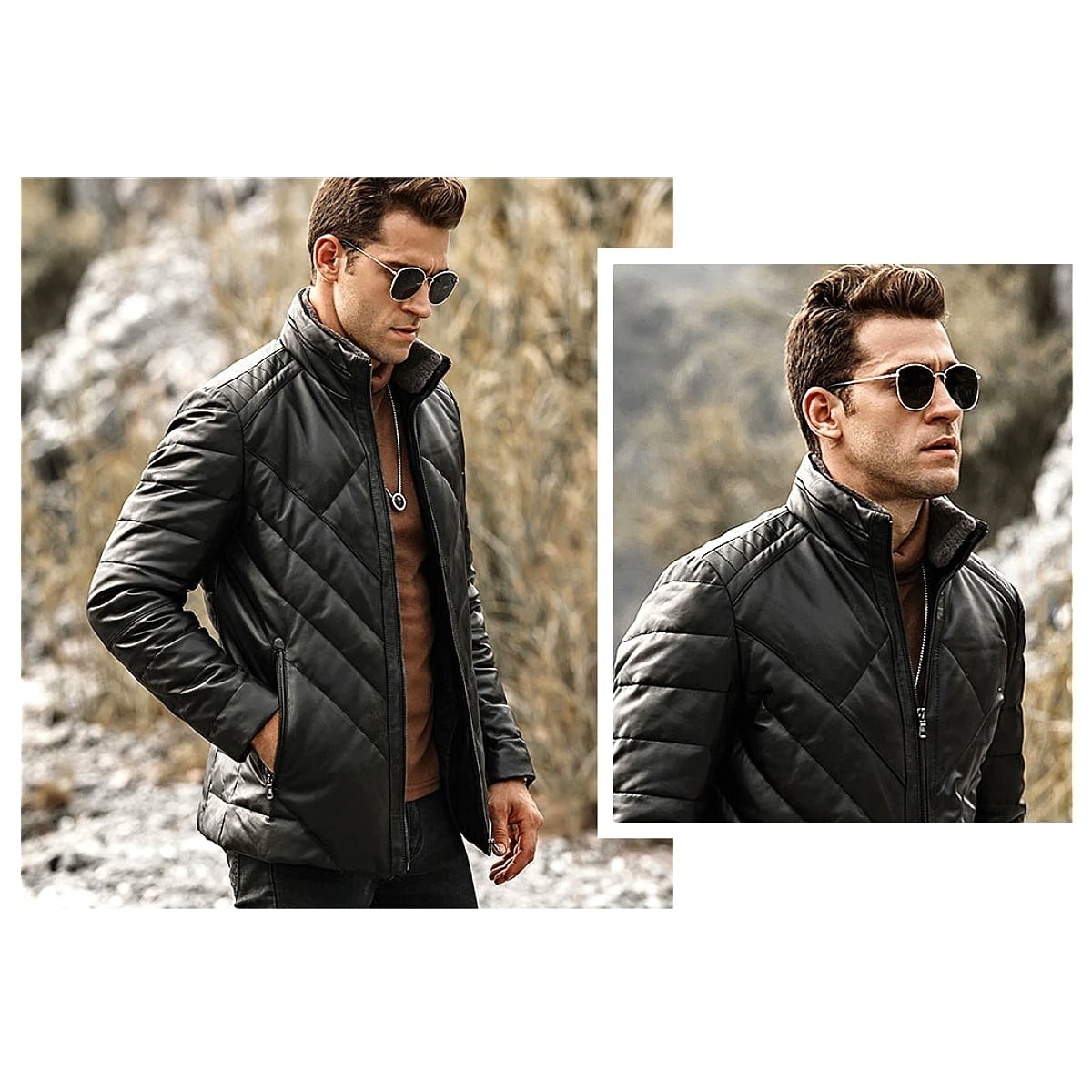 送料無料!】全10サイズ メンズ リムーバブルシープファーカラー