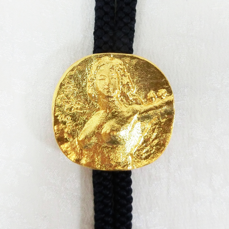 平和の女神｜北村西望：原型制作｜純金製ループタイ 造幣局刻印品