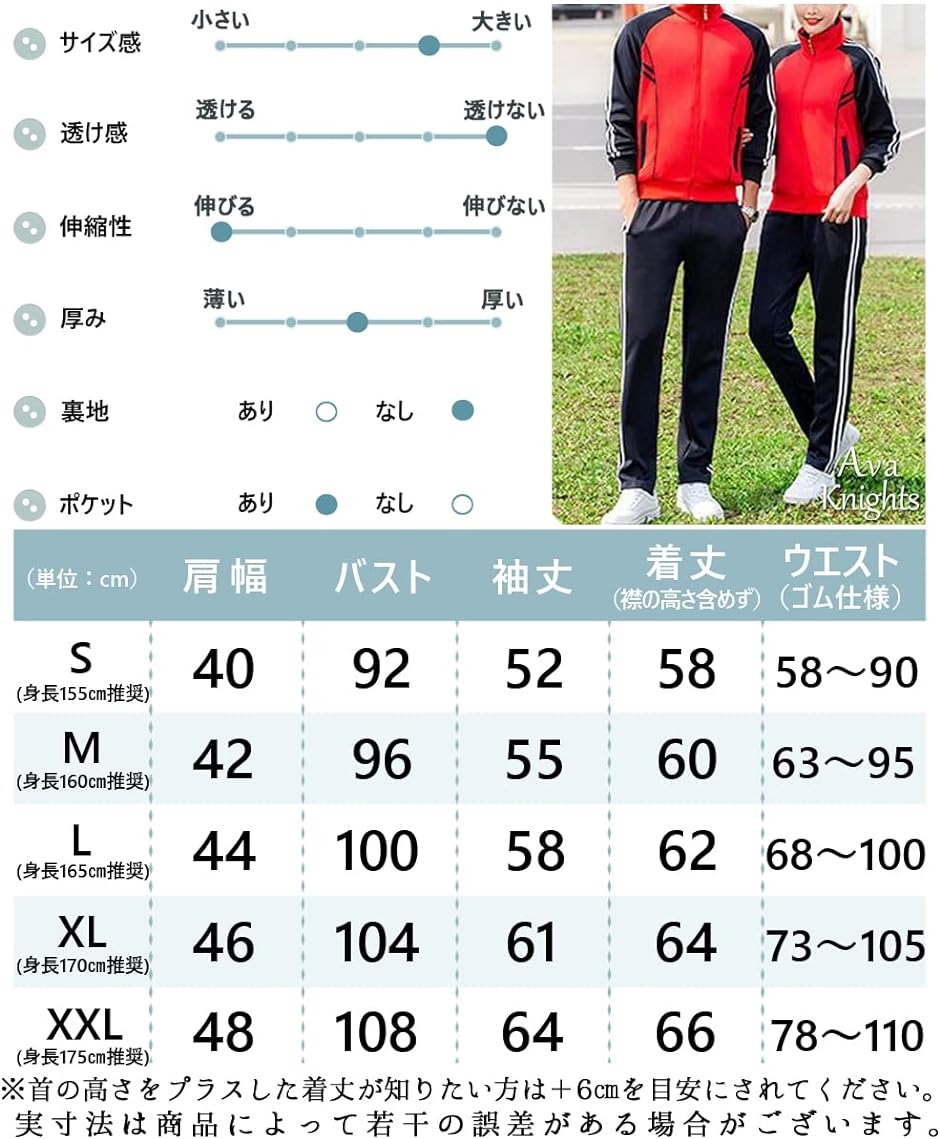 レディース ジャージ 上下 セット XLサイズ( ブルー, XL) : スピード