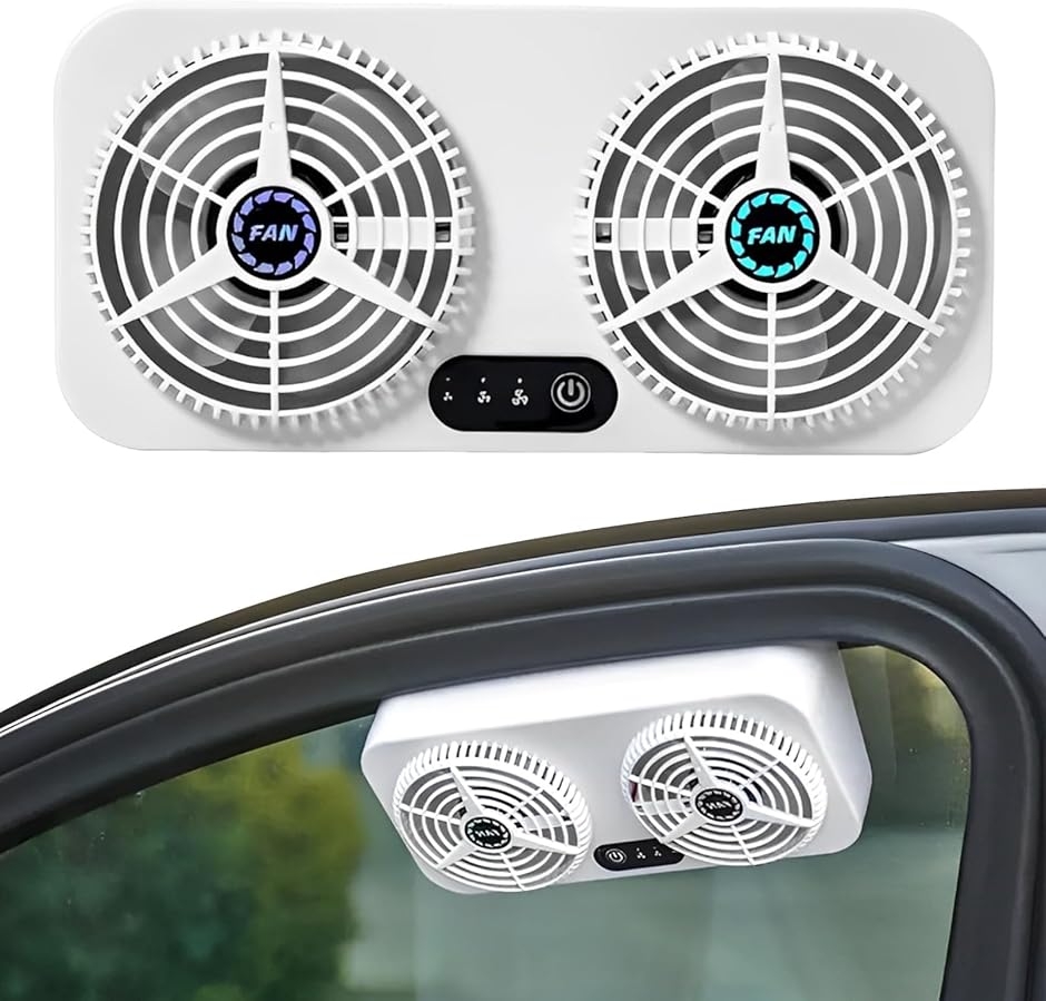 互換品】 車用換気扇 車中泊 USB給電 タバコ 排気 車内 排出 窓用 窓枠