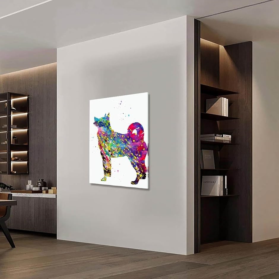 アートパネル 犬 柴犬 動物 W30cm H40cm アートフレーム 絵画