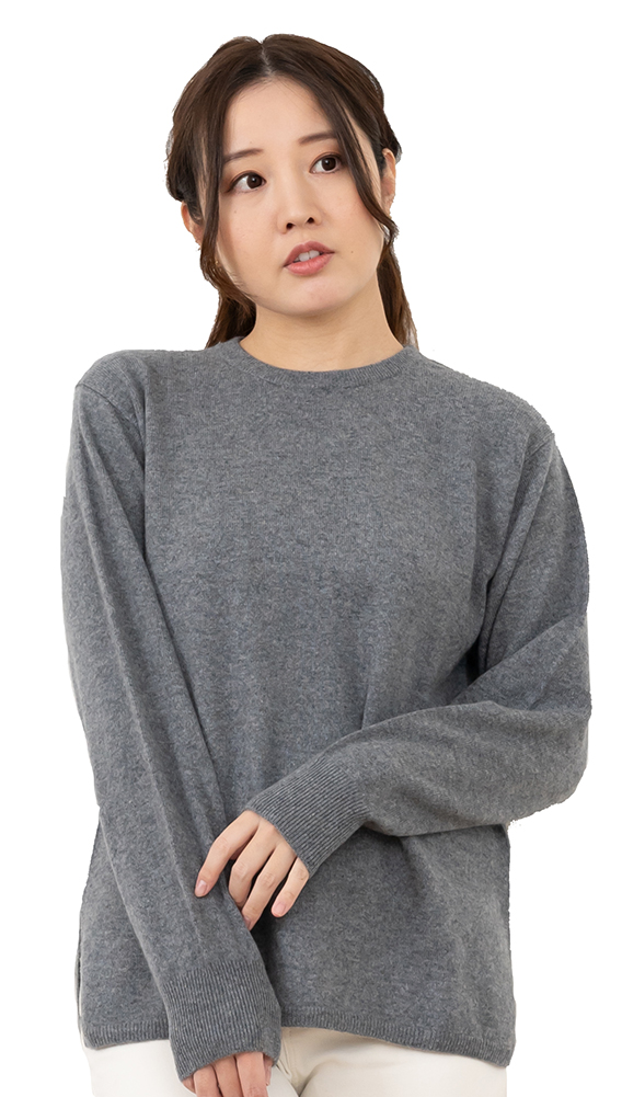 送料無料】【カシミヤ100％試験鑑定証明済】レディース クルー