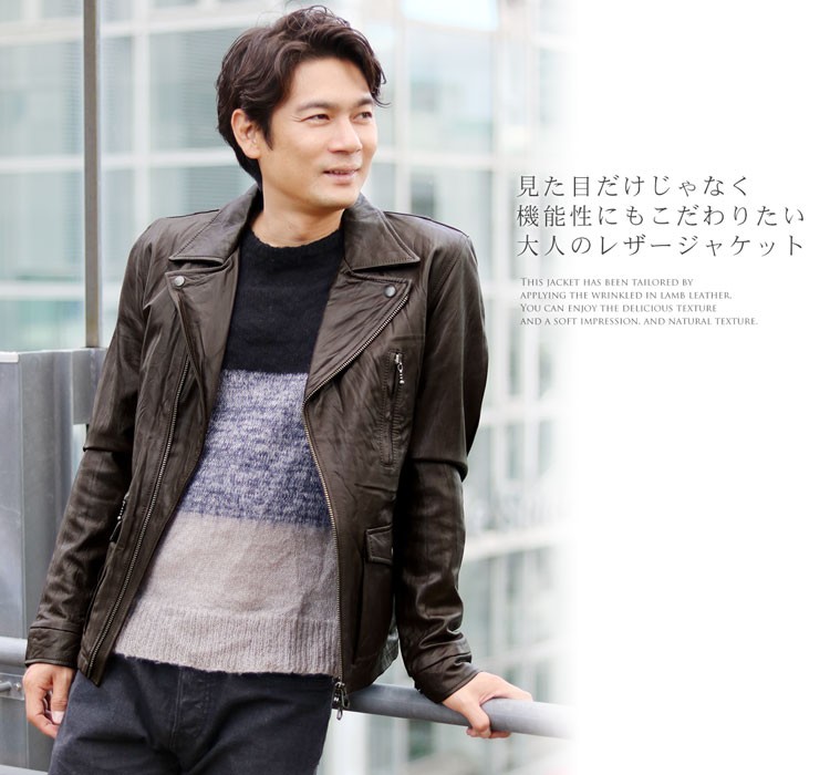 sankyo shokai（三京商会） [28h限定10%off]ラムレザー ライダース