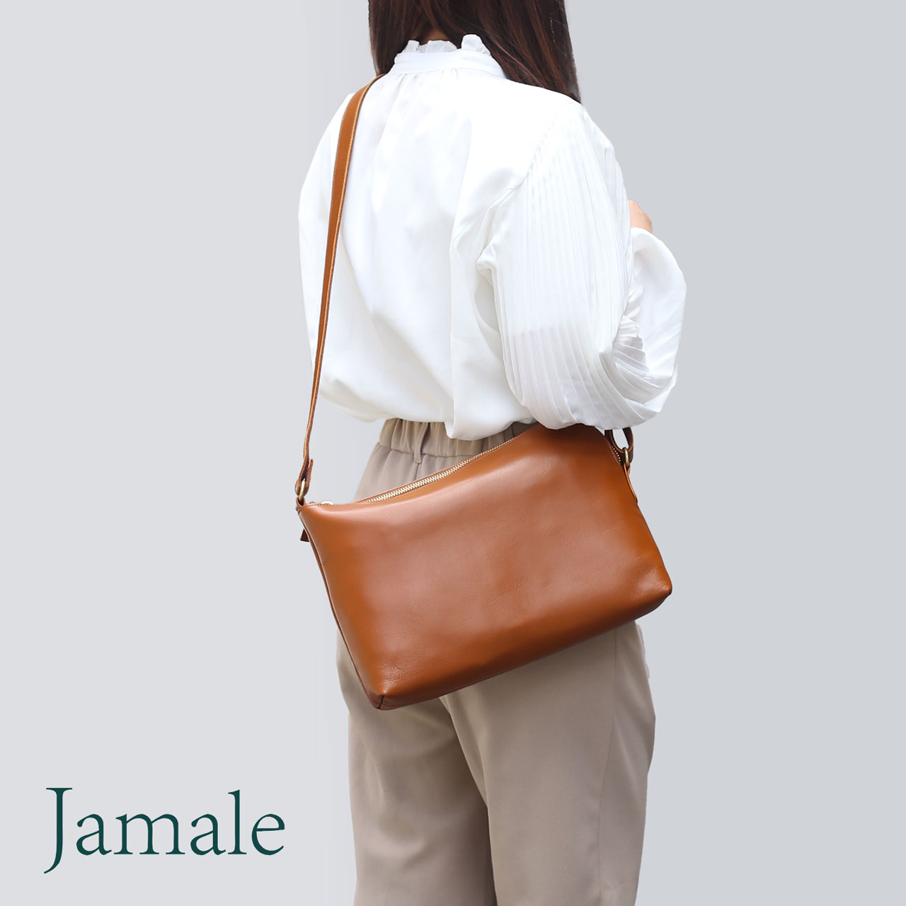 Jamale（ジャマレ） ショルダーバッグ レディース 防水 撥水 本革 牛革
