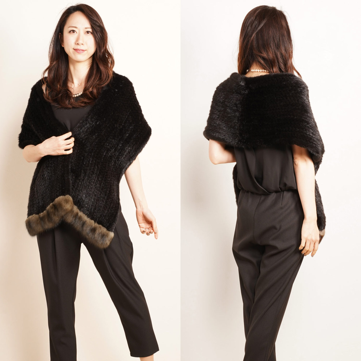 sankyo shokai（三京商会） ［期間限定価格］ブラックミンク 編み込み