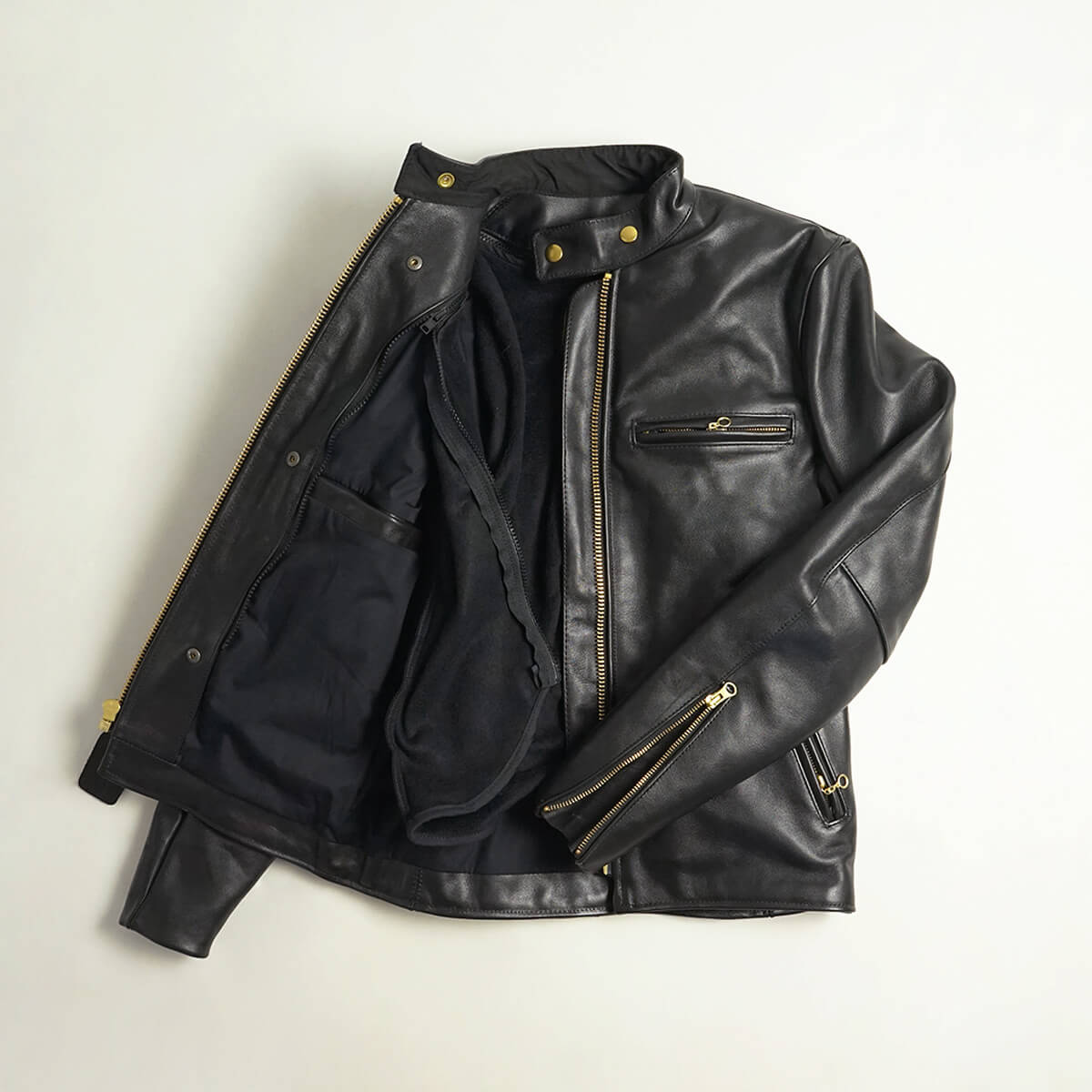 VANSON（バンソン） VANSON MODEL B シングル ライダース ブラック