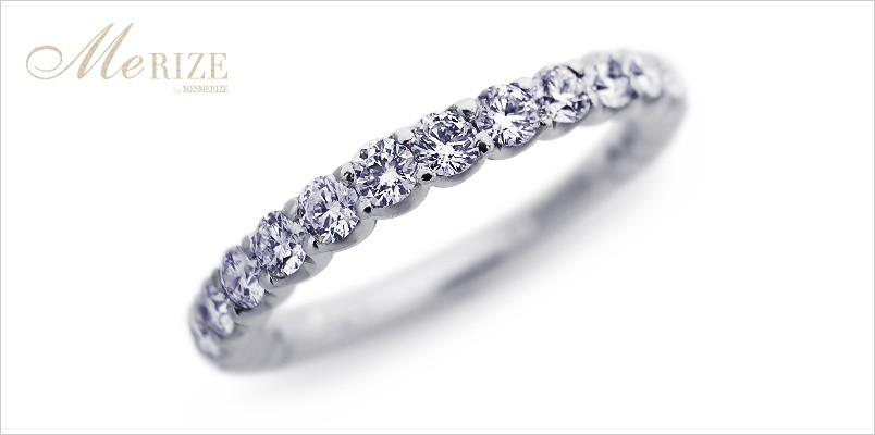 天然 ダイヤ 0.70ct ハーフ エタニティ リング K18 ゴールド各色