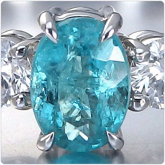 パライバトルマリン リング pt950 指輪 パライバ 0.298ct 中央宝石鑑別