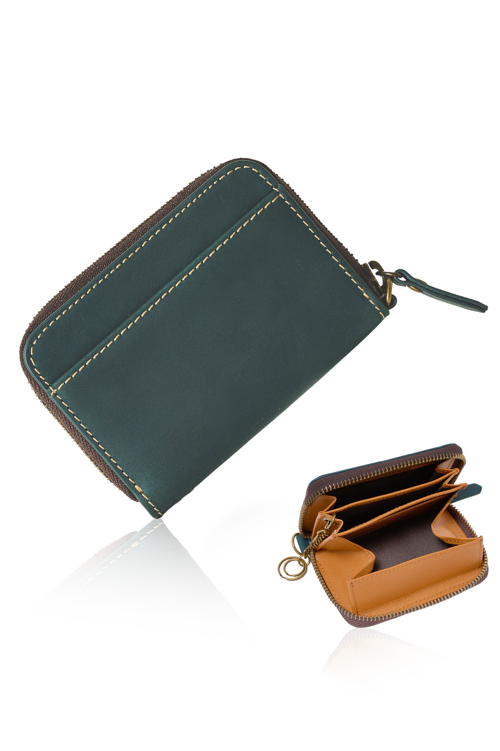 亀登鞄製作所 財布 ミニ財布 メンズ 公式 コンパクト財布 牛革の最表面