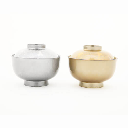 雑煮椀 2客セット ゴールド シルバー蓋付き KIN GIN 金銀ペア お好み椀