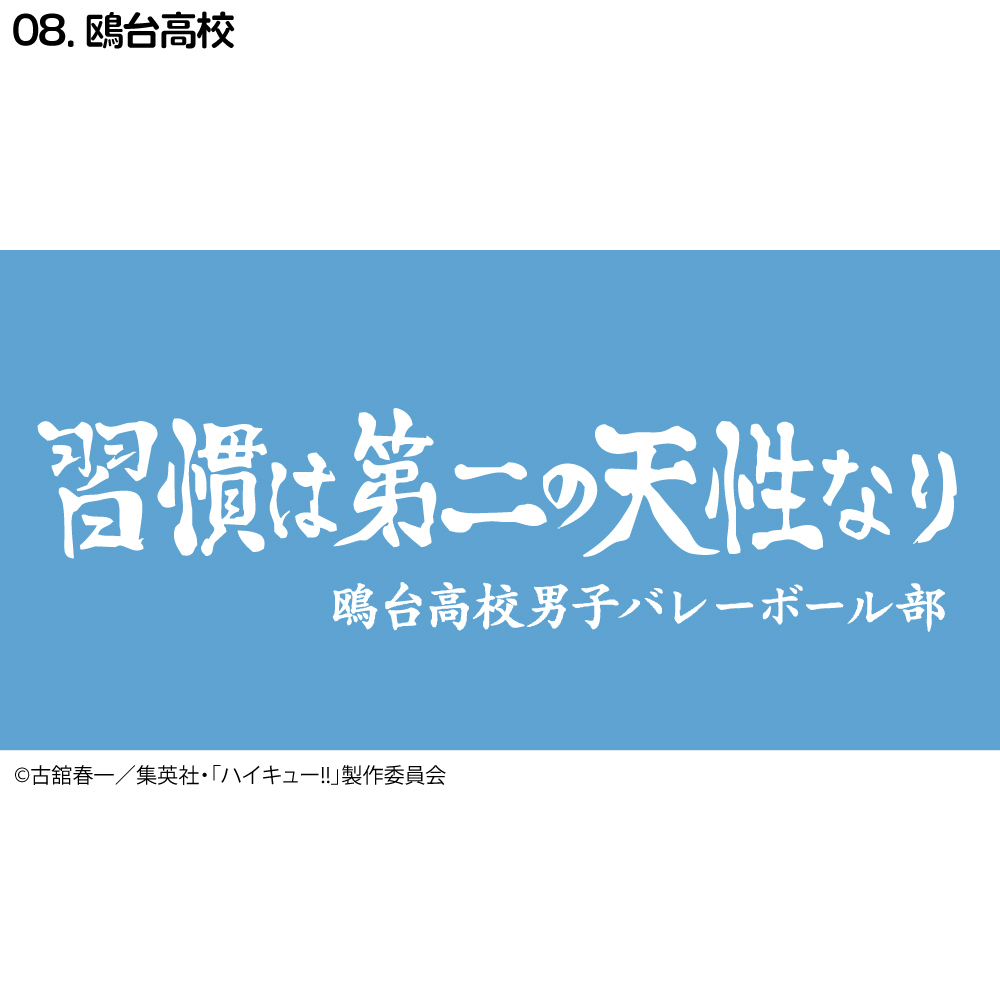 ハイキュー!! 横断幕 ハンドタオル ハーフサイズ 烏野高校 青葉城西