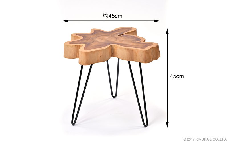 アジアン家具 サイドテーブル 机 花瓶台 おしゃれ 玄関 チーク無垢木製