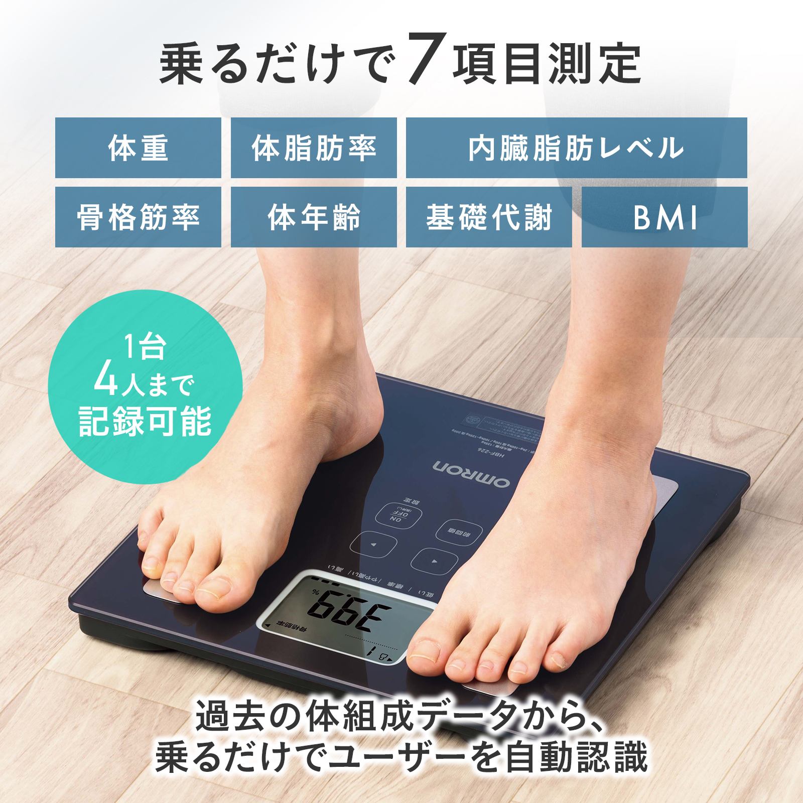 オムロン（OMRON） 体重体組成計 体重計 KRD-203-W ホワイト カラダ