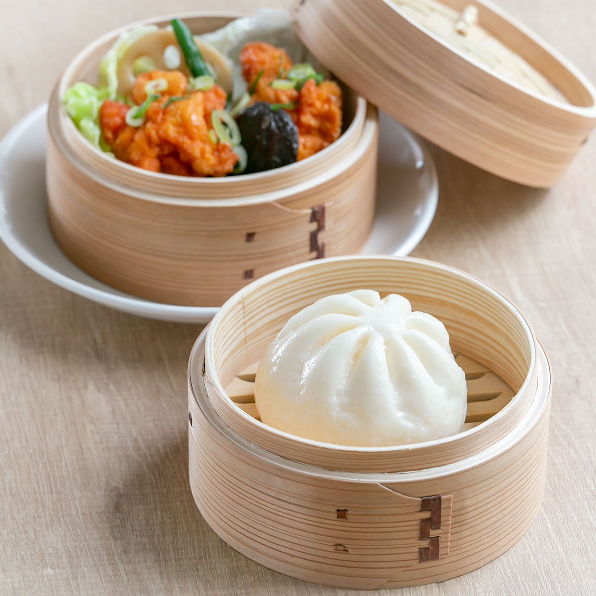 中華セイロ 2段 直径15cm （ 蒸し器 杉 木製 蒸籠 セイロ 蒸篭 蒸し