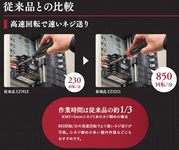 Panasonic（パナソニック） エグゼナ 充電ミニドライバー ブラック