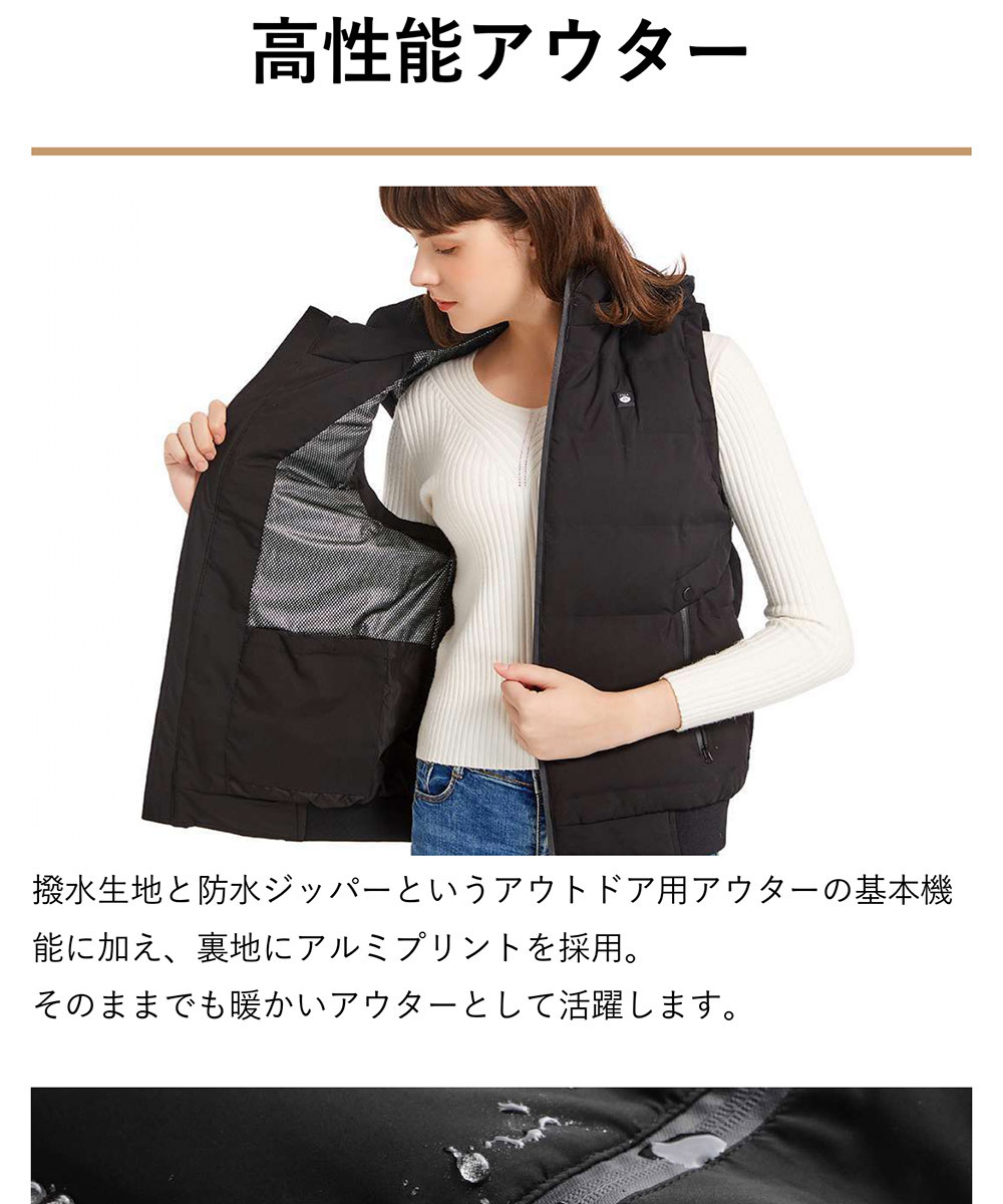 ヒーターベスト 最新素材グラフェン加熱式ヒートベスト モバイル