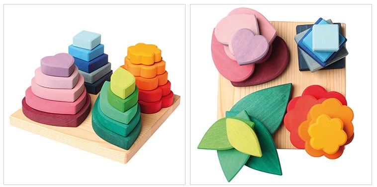 グリムス 積み木 スタッキングボードシェイプス GM11075 GRIMM'S 木製