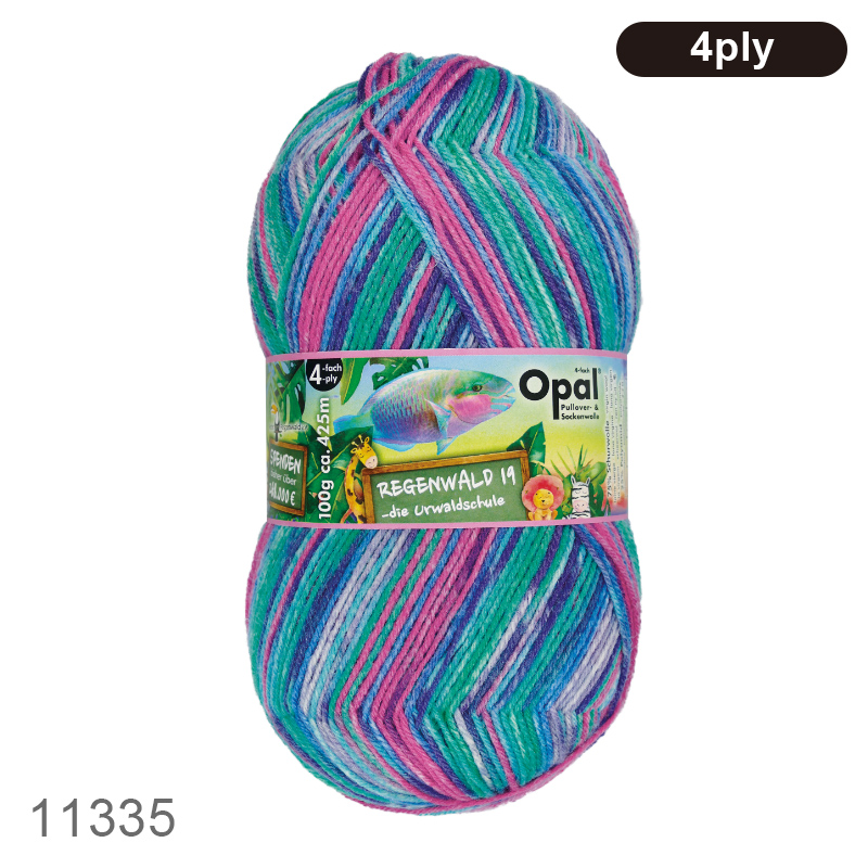 Opal Regenwald 19 4-ply（レーゲンヴァルド19）11330, 11331, 11332