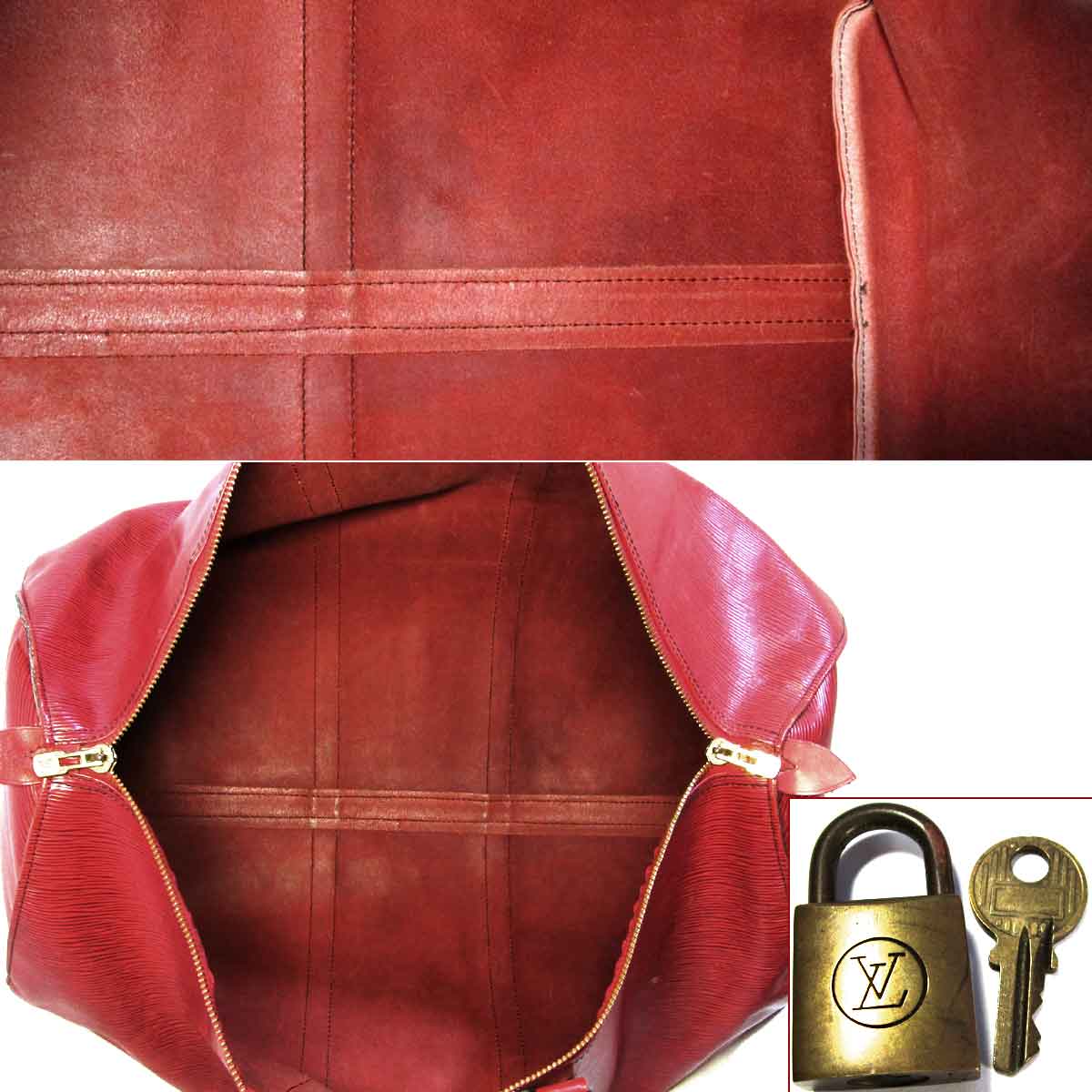 ルイ ヴィトン ボストンバッグ M42947 エピ キーポル60 カスティリアン