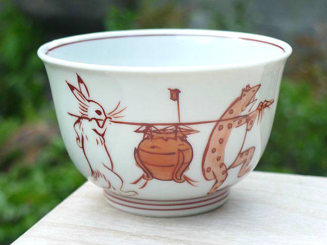 京焼 清水焼 高山寺鳥獣戯画赤絵汲出碗 : 松韻堂 Yahoo!店 - 通販