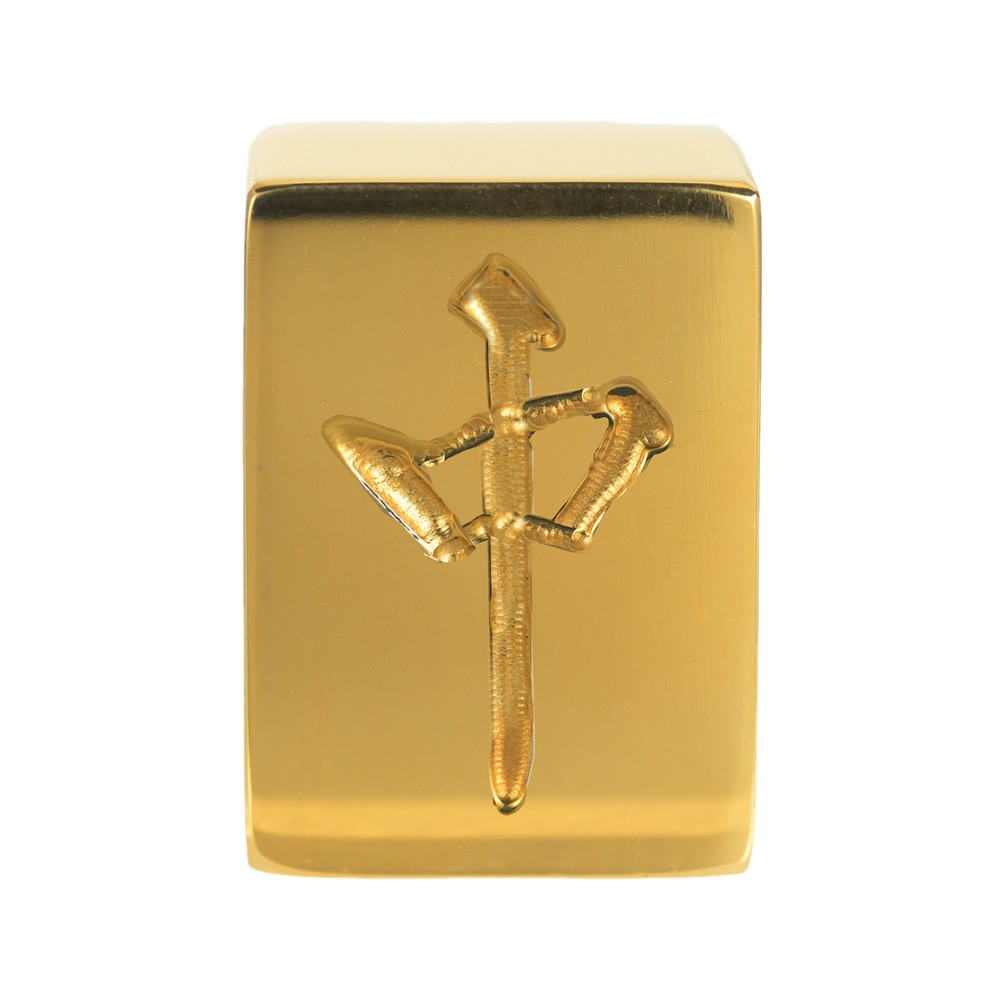 極 金の牌 24金メッキ 麻雀牌 字牌1牌 高級 麻雀 グッズ 麻雀好き 白